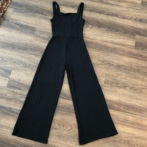 Gap black ribbed jumpsuit
